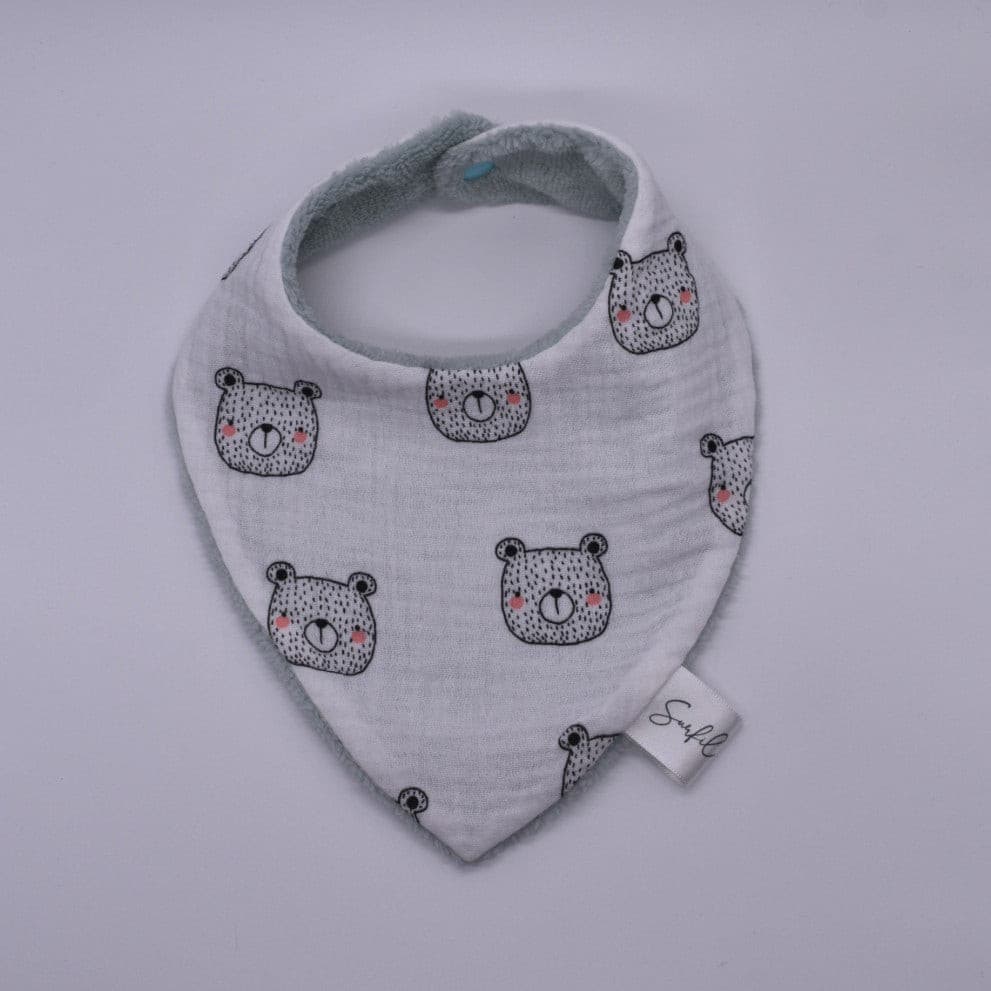 Bavoir bandana - gaze de coton.