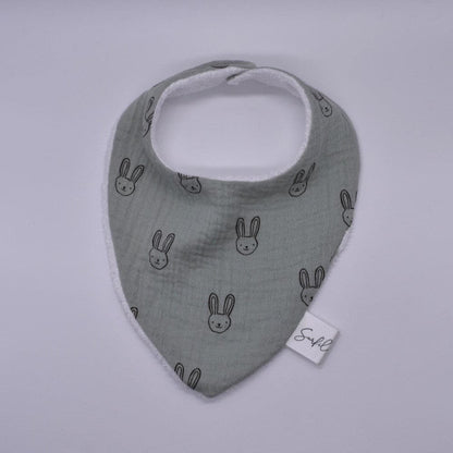 Bavoir bandana - gaze de coton.