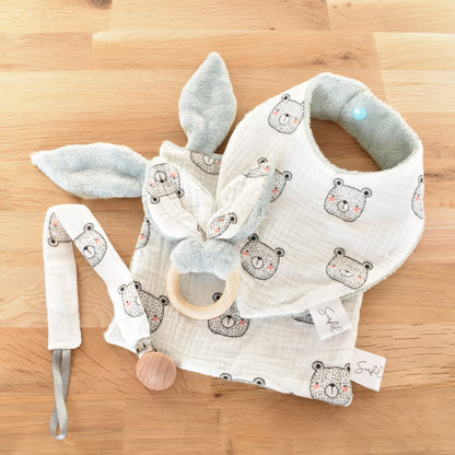 Coffret de naissance en gaze de coton.